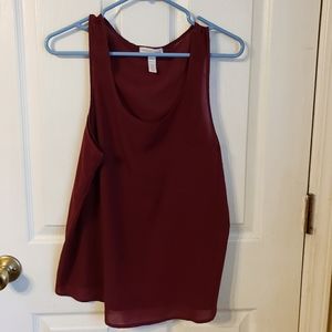 Sheer Maroon Tank Top